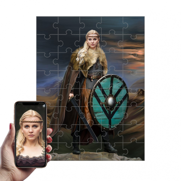 Puzzle cu Portret Personalizat - Shieldmaiden [1]