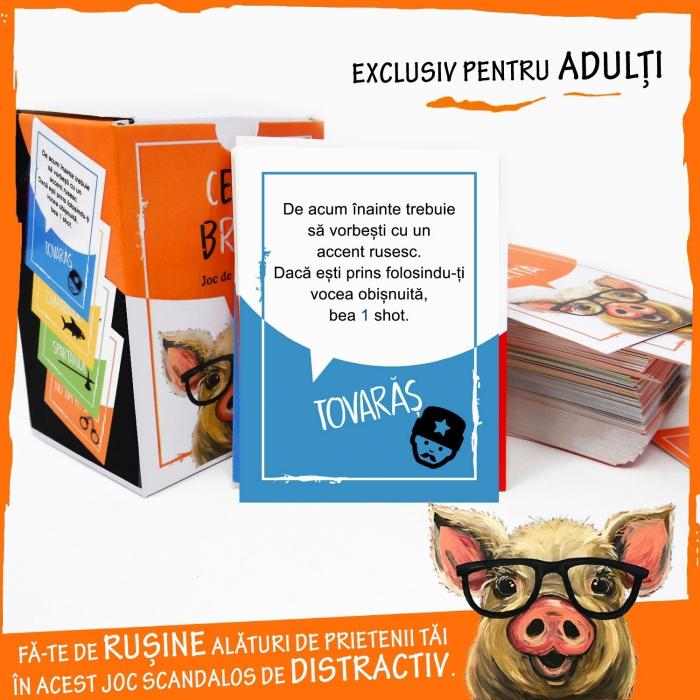 Ceat Brita, joc de carti pentru petreceri. pentru adulti, contine 125 de carti de joc cu provocari haioase [2]