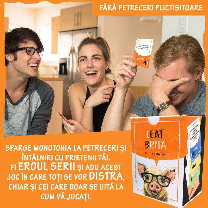 Ceat Brita, joc de carti pentru petreceri. pentru adulti, contine 125 de carti de joc cu provocari haioase [8]