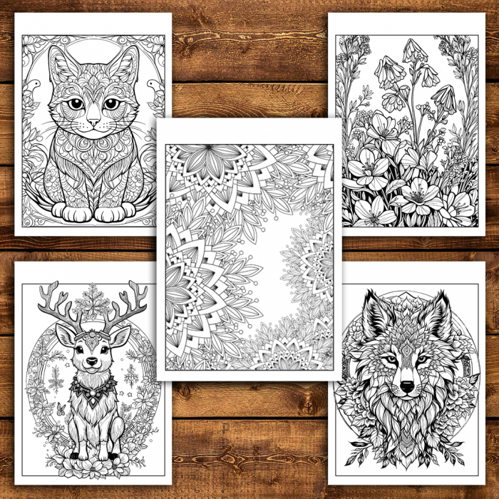 Super cartea de colorat, 50 de ilustratii - Mix pentru suflet, 106 pagini [5]