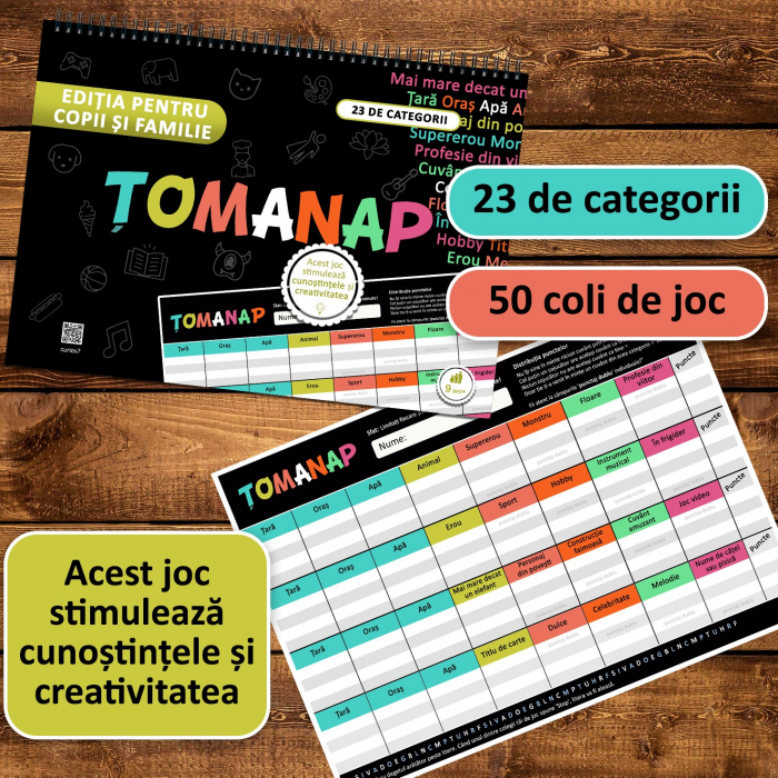 Tomanap - Editia pentru copii si familie: Jocul Cunostintelor si Creativitatii, format A4, 50 de foi [3]