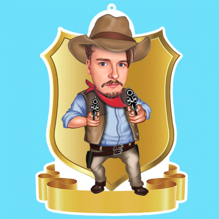 Agatatori personalizate - Agatatoare personalizata pentru masina - Cowboy