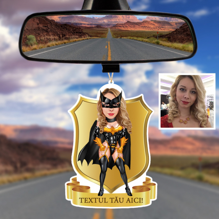 Agatatoare personalizata pentru masina - Femeia Batman [1]