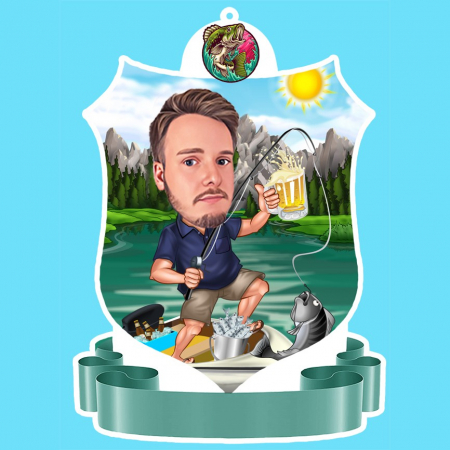 Agatatori personalizate - Agatatoare personalizata pentru masina - Pescar