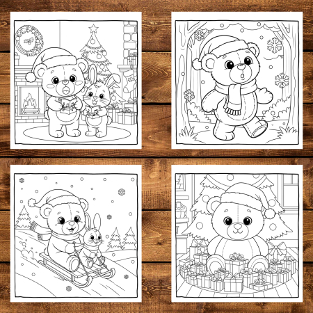 Carte de colorat, 35 de ilustratii Iarna de Vis, 76 pagini [3]