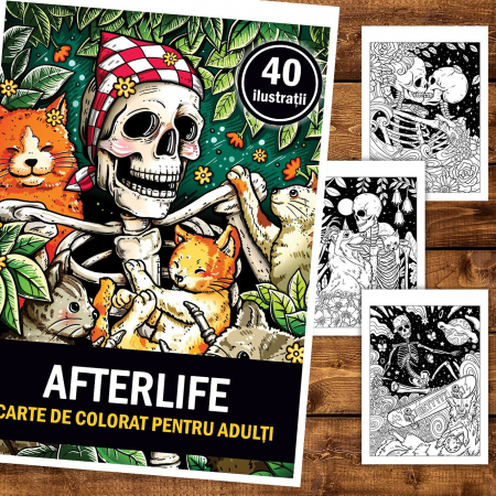Carte de colorat, 40 de ilustratii, Afterlife, 86 pagini [1]