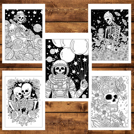 Carte de colorat, 40 de ilustratii, Afterlife, 86 pagini [5]