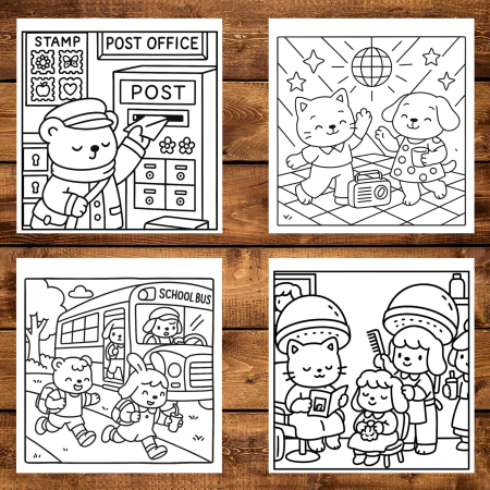 Carte de colorat, 40 de ilustratii Cozy Eras, 86 pagini [2]