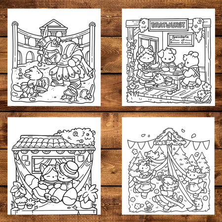 Carte de colorat, 40 de ilustratii Cozy Europe, 86 pagini [3]