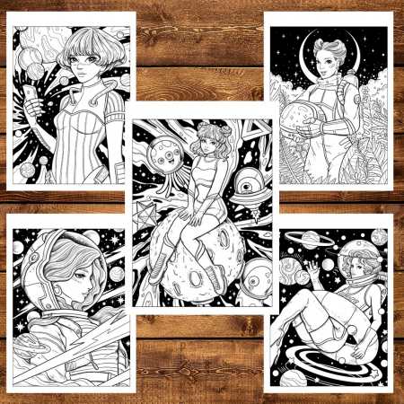 Carte de colorat, 40 de ilustratii, Galaxy Queen, 86 pagini [4]