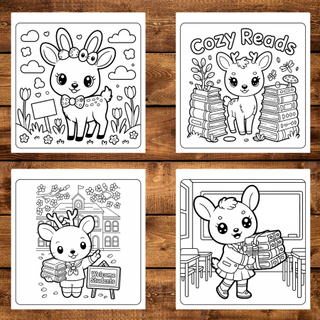 Carte de colorat, 41 de ilustratii Viata Caprioarelor, 88 pagini [3]