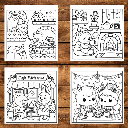 Carte de colorat, 46 de ilustratii Snug Friends, 98 pagini [3]