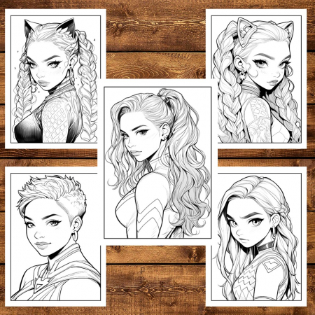 Carte de colorat, 50 de ilustratii, Anime Superhero Girls, 106 pagini [4]