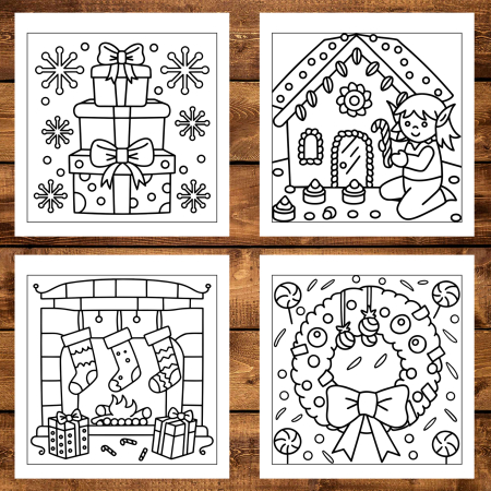 Carte de colorat, 50 de ilustratii Atelierul lui Mos Craciun, 106 pagini [2]