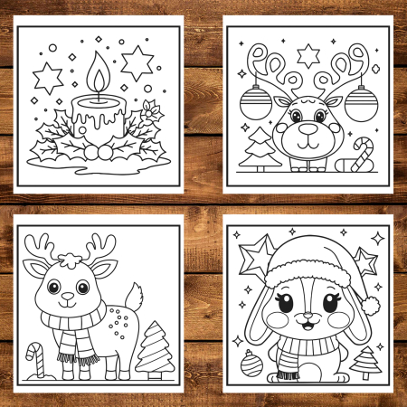 Carte de colorat, 50 de ilustratii Craciun Dragastos, 106 pagini [2]