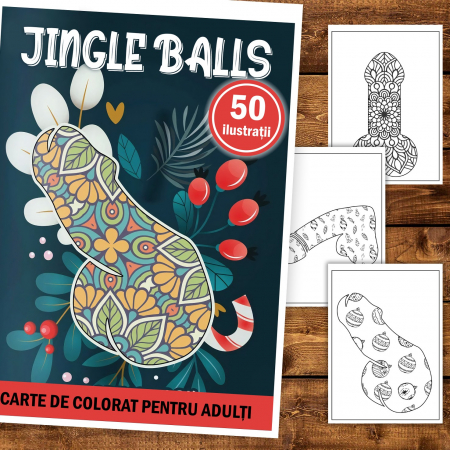 Carte de colorat antistres , 40 de ilustratii Jingle Balls, 106 pagini [1]
