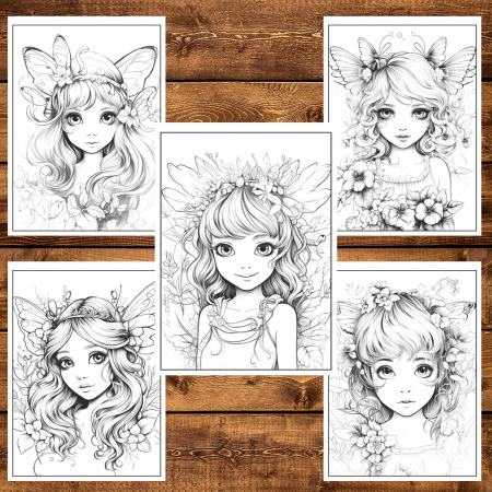 Carte de colorat, 50 de ilustratii, Forrest Fairy, 106 pagini [5]