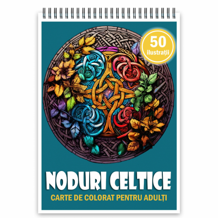 Diverse carti de colorat - Carte de colorat, 50 de ilustratii, Noduri Celtice, 106 pagini