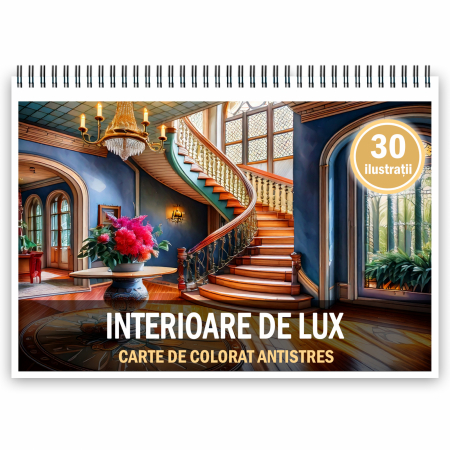 Carti de colorat antistres pentru adulti - Carte de colorat antistres , 30 de ilustratii Interioare de Lux, 66 pagini