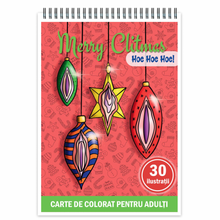 Carti de colorat Haioase - Carte de colorat antistres , 30 de ilustratii Merry Clitmas, 96 pagini
