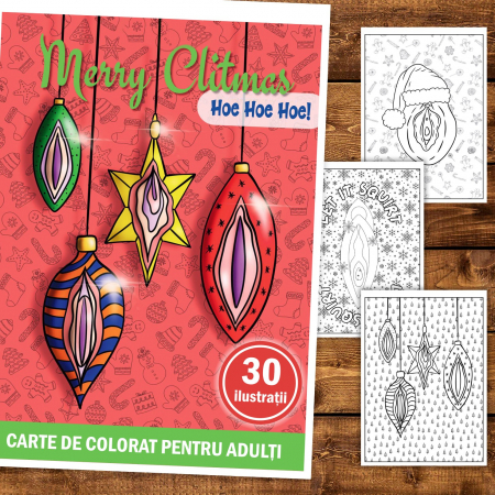 Carte de colorat antistres , 30 de ilustratii Merry Clitmas, 96 pagini [1]