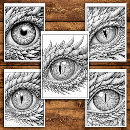 Carte de colorat antistres , 36 de ilustratii Ochi de Dragoni, 78 pagini [3]