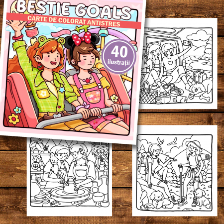 Carte de colorat antistres , 40 de ilustratii Bestie Goals, 86 pagini [1]