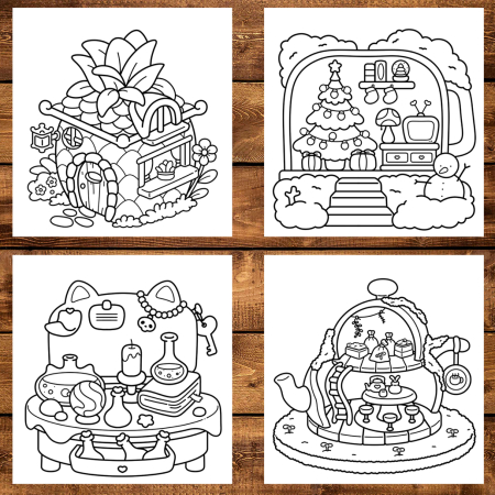 Carte de colorat antistres , 40 de ilustratii Comfy Space, 86 pagini [3]