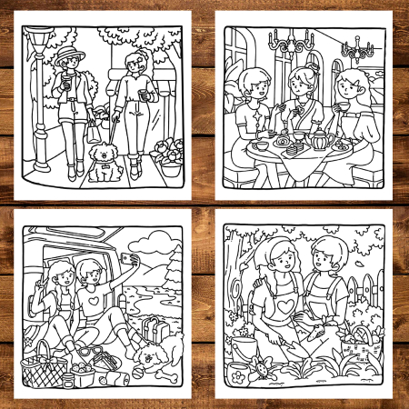 Carte de colorat antistres , 40 de ilustratii Forever Us, 86 pagini [3]