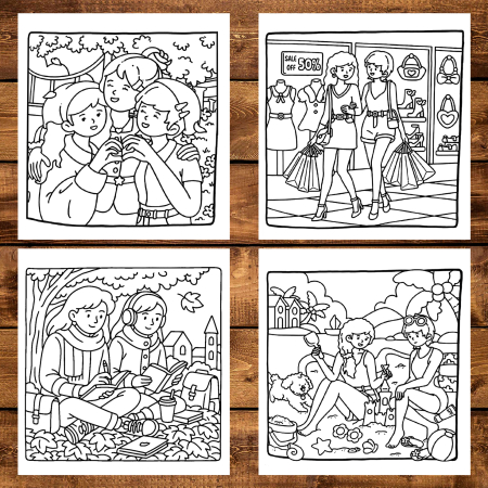 Carte de colorat antistres , 40 de ilustratii Forever Us, 86 pagini [2]