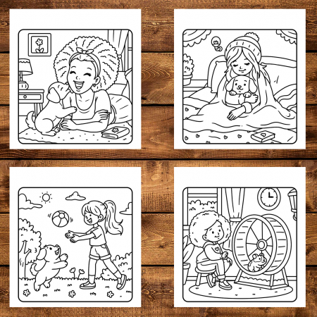 Carte de colorat antistres , 40 de ilustratii Girl Moments - Volumul II, 86 pagini [2]
