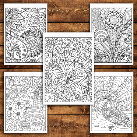 Carte de colorat antistres, 40 de ilustratii Ilustratii Abstracte [4]