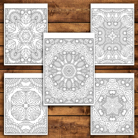 Carte de colorat antistres, 40 de ilustratii Mandale Zen - Volumul II [3]