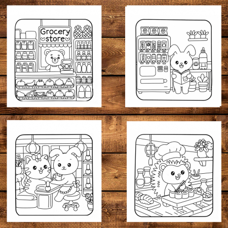 Carte de colorat antistres , 40 de ilustratii Paws Moments, 86 pagini [3]