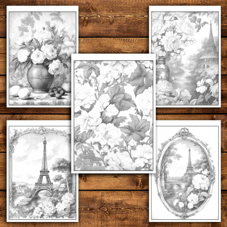 Carte de colorat antistres , 40 de ilustratii Poem în Flori, 86 pagini [3]