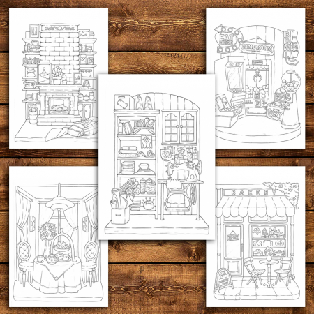 Carte de colorat antistres , 40 de ilustratii Relaxing Corner, 86 pagini [3]