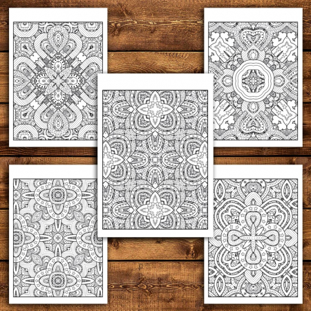 Carte de colorat antistres, 40 de ilustratii Tipare Hipnotizante - Volumul II [3]