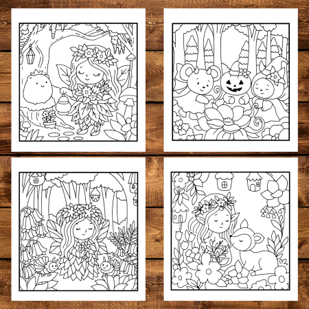 Carte de colorat antistres , 44 de ilustratii Forest Fairy, 94 pagini [2]