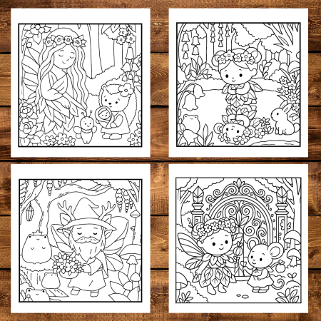 Carte de colorat antistres , 44 de ilustratii Forest Fairy, 94 pagini [3]