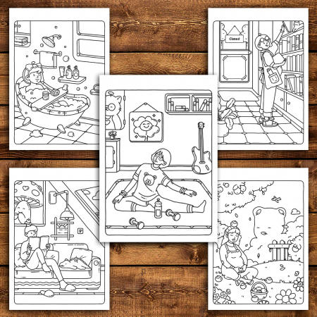 Carte de colorat antistres , 45 de ilustratii Pregnancy Moments, 96 pagini [3]