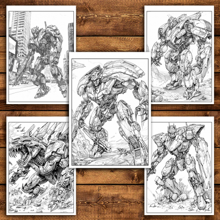 Carte de colorat antistres , 45 de ilustratii Transformers, 96 pagini [3]