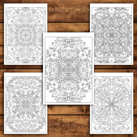 Carte de colorat antistres, 49 de ilustratii Tipare Complexe - Volumul I [3]