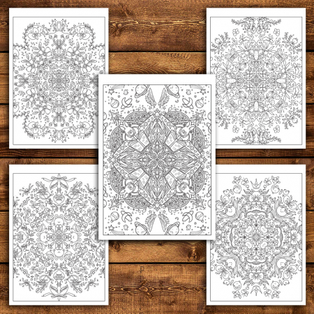 Carte de colorat antistres, 49 de ilustratii Tipare Complexe - Volumul I [4]