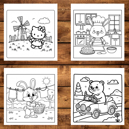 Carte de colorat antistres , 50 de ilustratii Cozy Mix, 106 pagini [2]