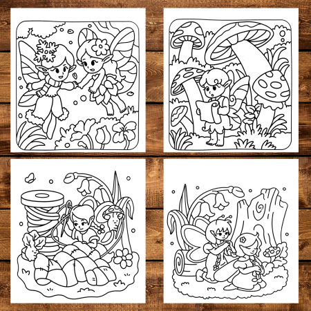 Carte de colorat antistres , 50 de ilustratii Fairy Life, 106 pagini [3]