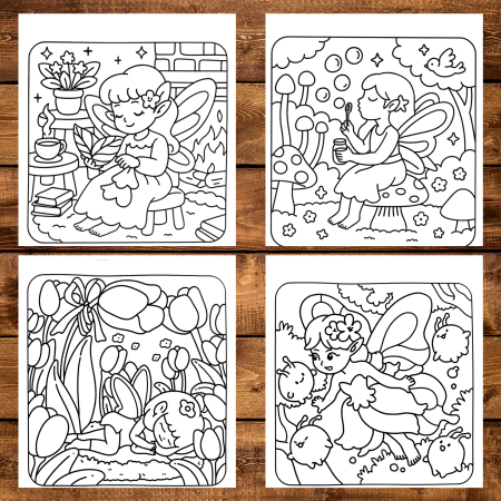 Carte de colorat antistres , 50 de ilustratii Fairy Life, 106 pagini [2]