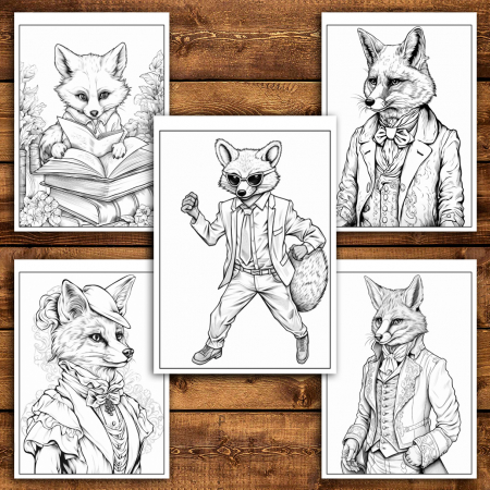 Carte de colorat antistres , 50 de ilustratii Fantasy Fox, 106 pagini [3]