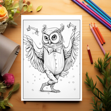 Carte de colorat antistres , 50 de ilustratii Fantasy Owl, 106 pagini [2]