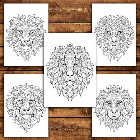 Carte de colorat antistres , 50 de ilustratii Lei Mandala - Volumul I, 106 pagini [3]