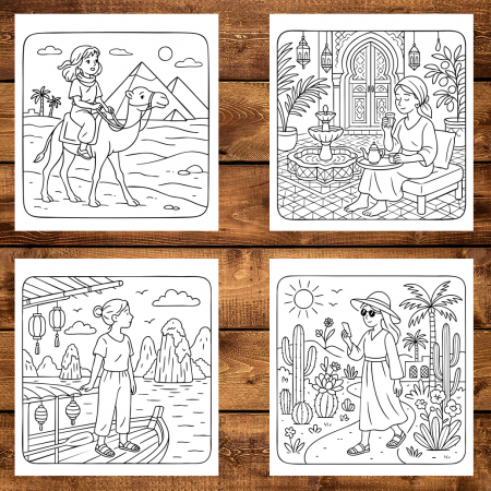 Carte de colorat antistres , 50 de ilustratii Strong Girl Life - Volumul II, 106 pagini [2]